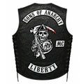 Chaleco de piel original más espaldera bordada SONS OF ANARCHY Rock Alternativo